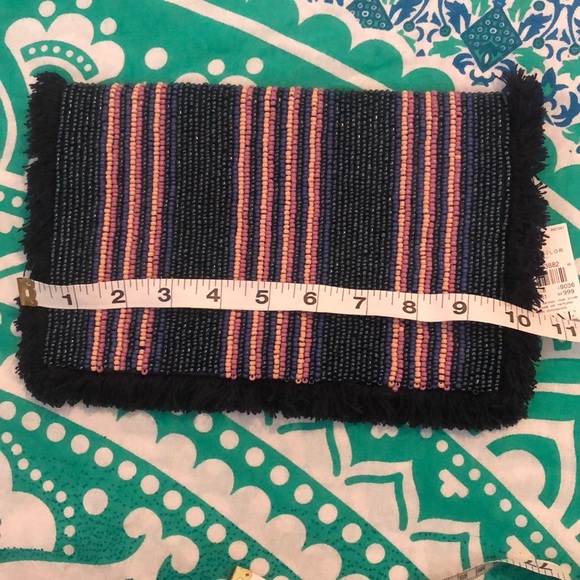 Ann Taylor Clutch with Beads & Fringe - Picture 7 of 8
